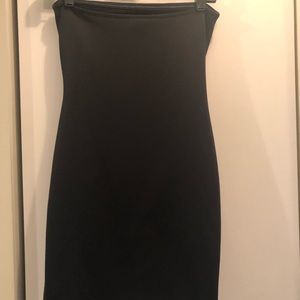 Strapless black and silver black dress
